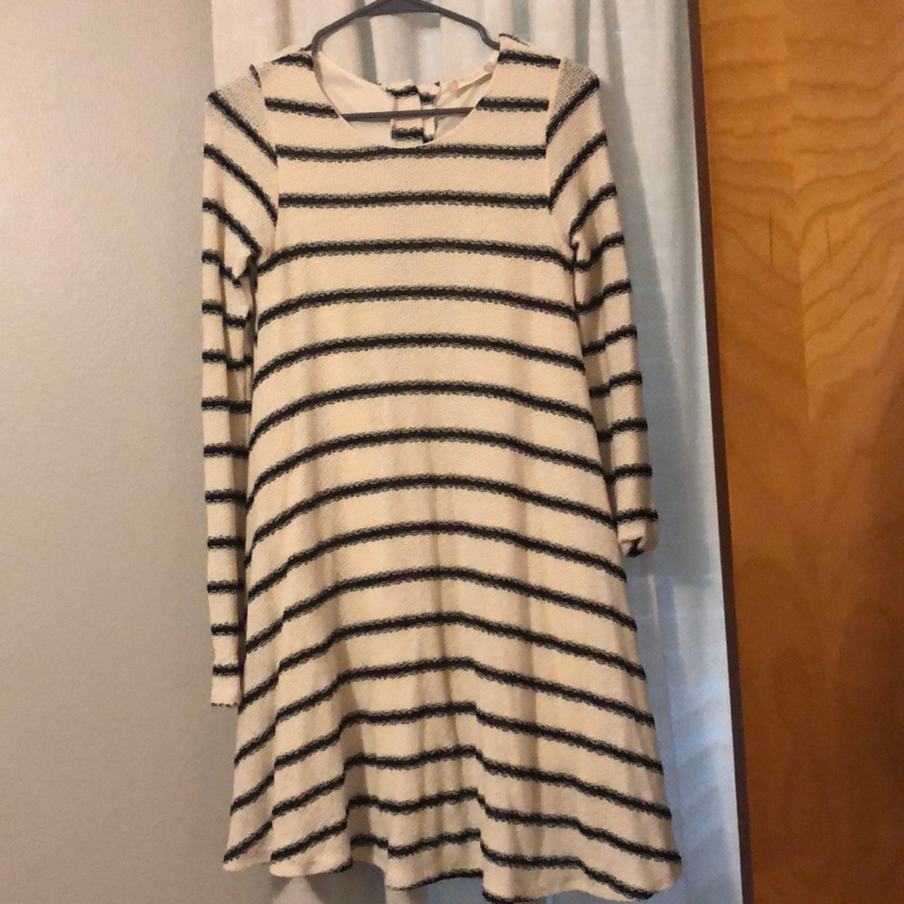 striped altered state long sleeve sweater dress